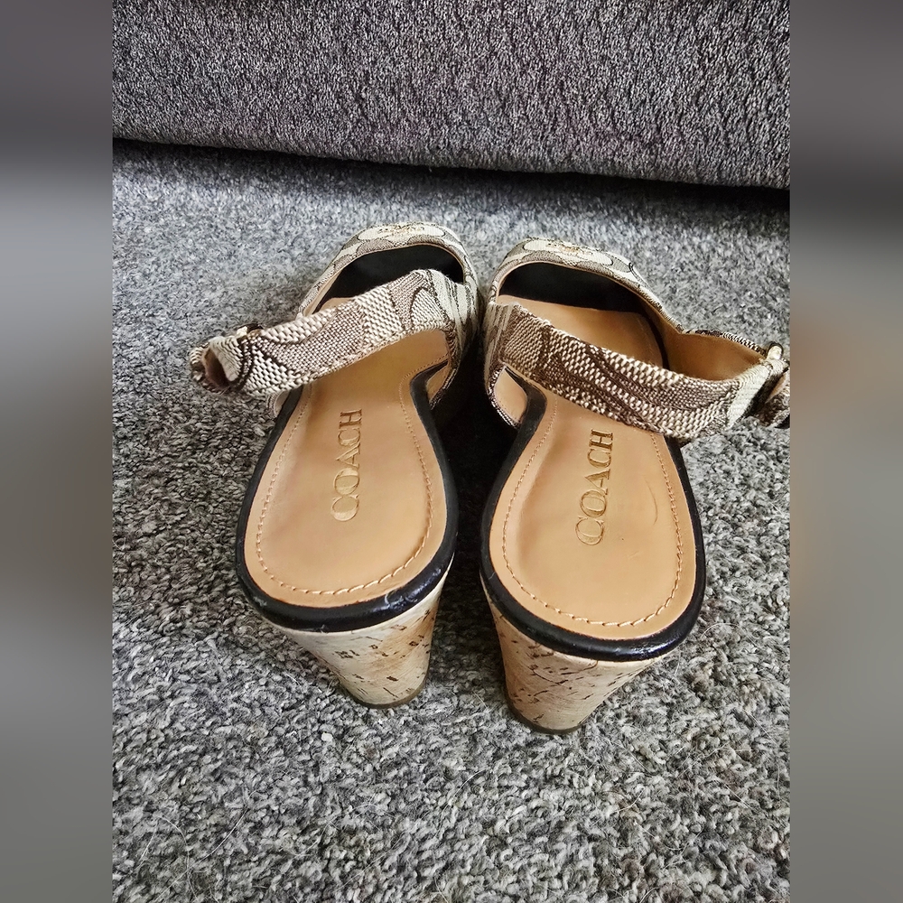 Coach Brown and Black Wedges - Picture 5 of 8